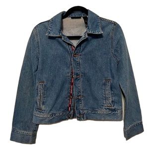 Vintage DKNY Womens Denim Jean Jacket Donna Karan New York Fashion ButtonUp Sz S